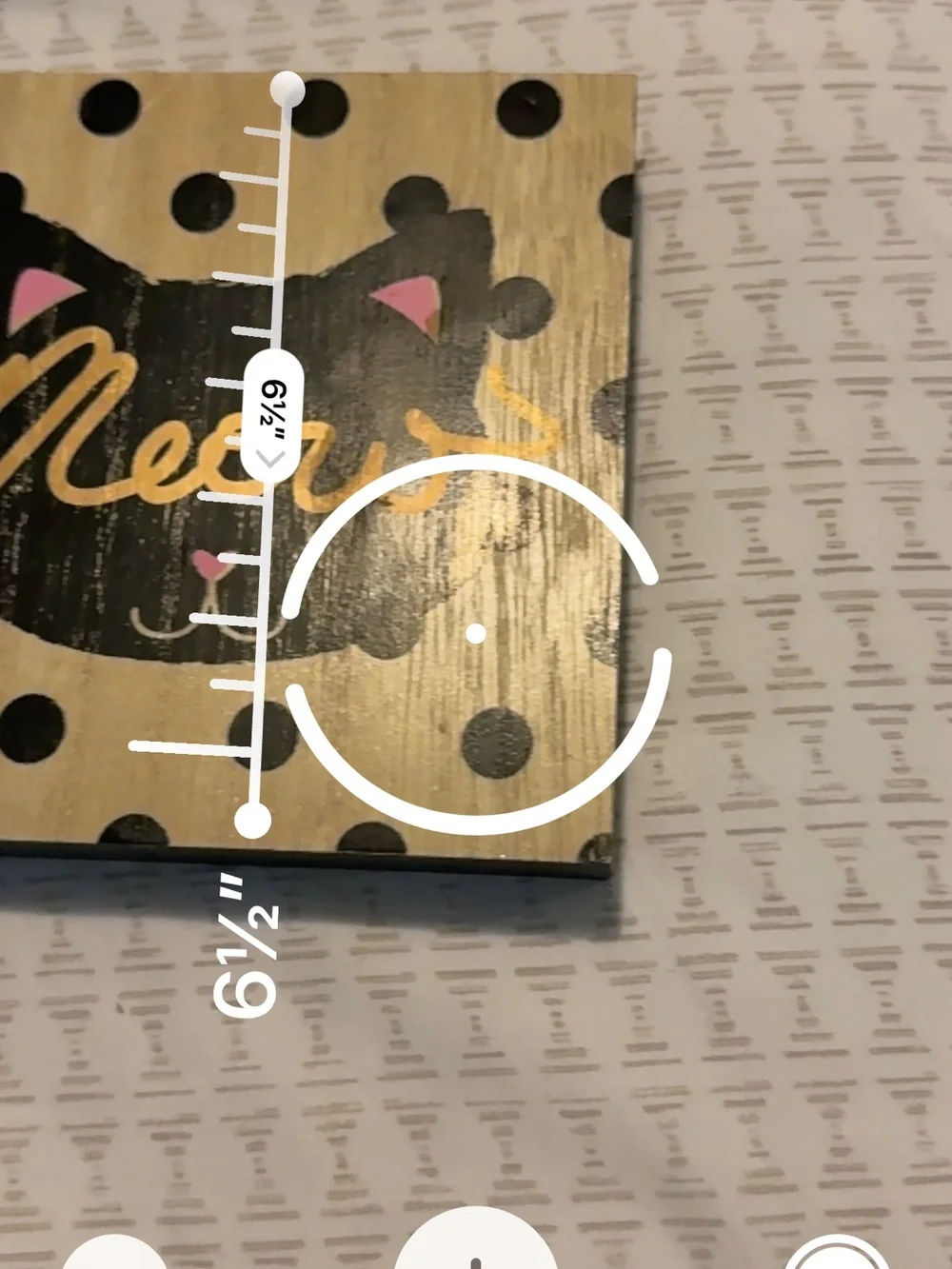 Gold and Black 'Meow' Cat Sign for Cats